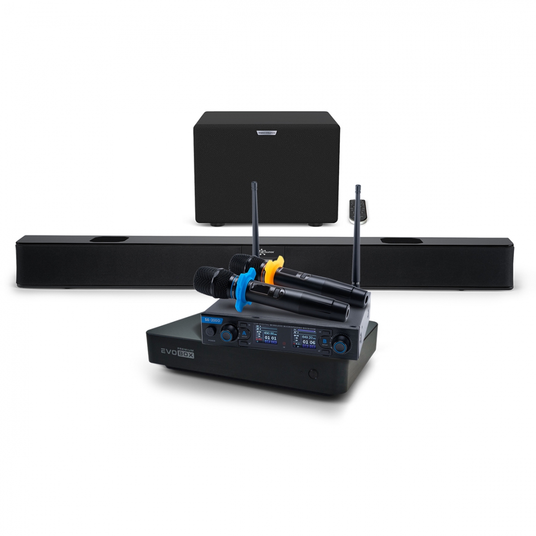 Hi-End караоке-система EVOBOX Premium + EvoSoundBar (саундбар с караоке) в Бронницах