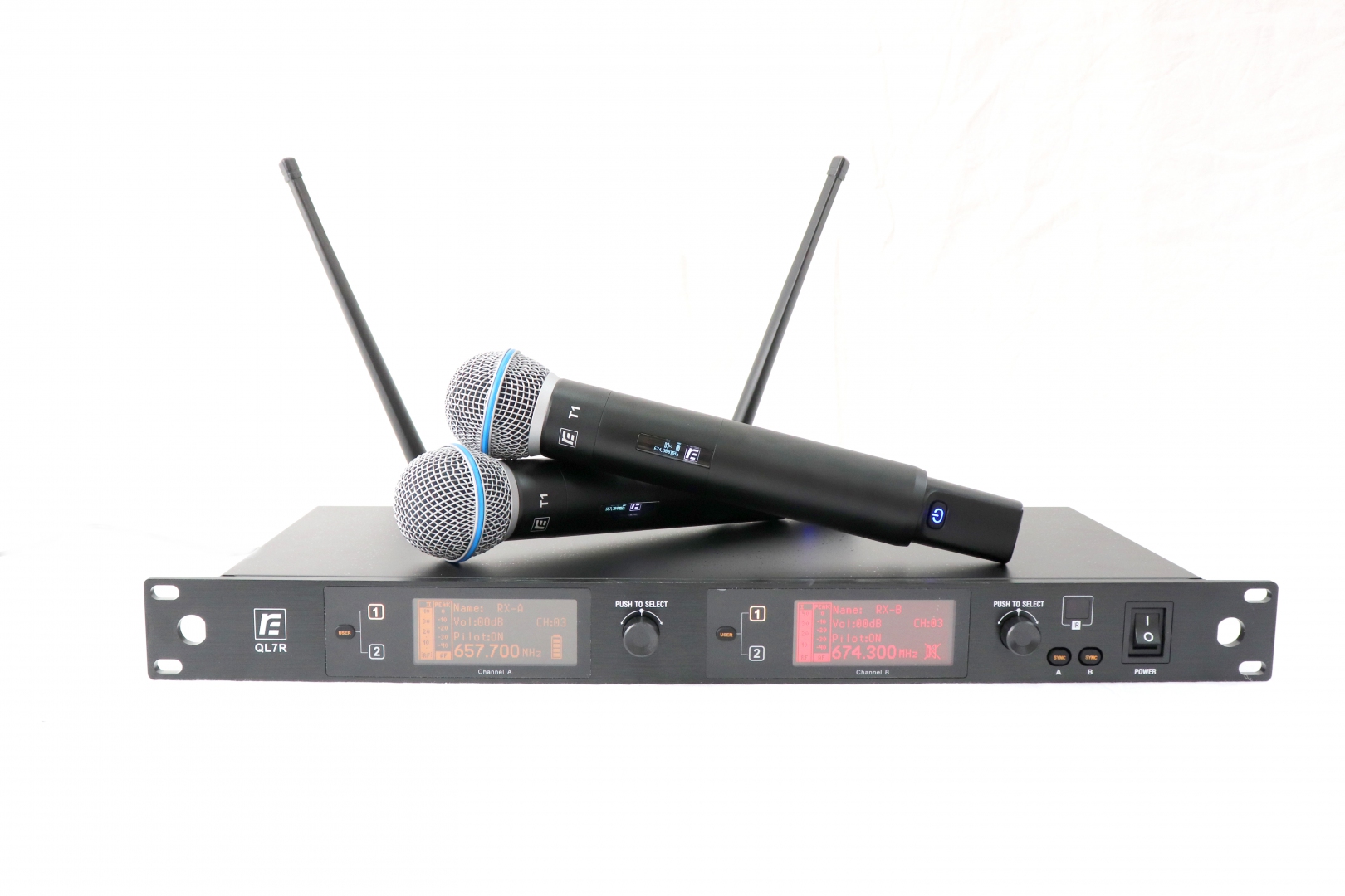 RFIntell QL7R/T1-A 651,800-683,400 МГц 2-канальная радиосистема с 2-мя ручными микрофонами в Бронницах