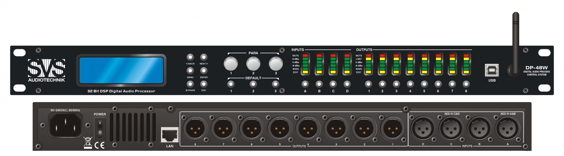 SVS Audiotechnik DP-48W Цифровой процессор: 4 входа 8 выходов в Бронницах