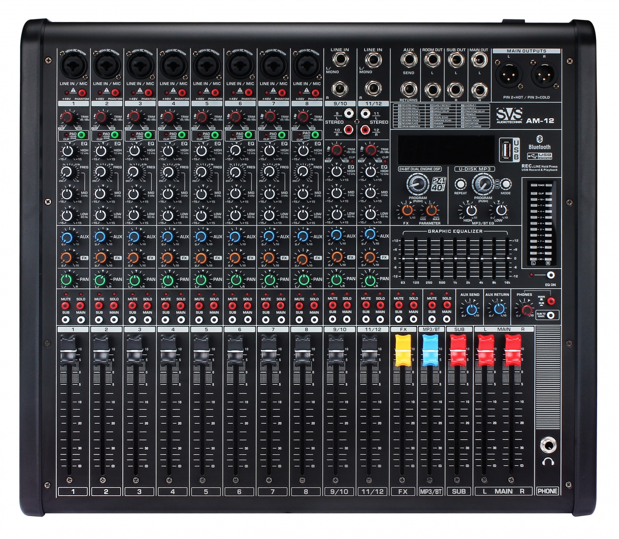 SVS Audiotechnik mixers AM-12 Микшерный пульт аналоговый, 12-канальный в Бронницах