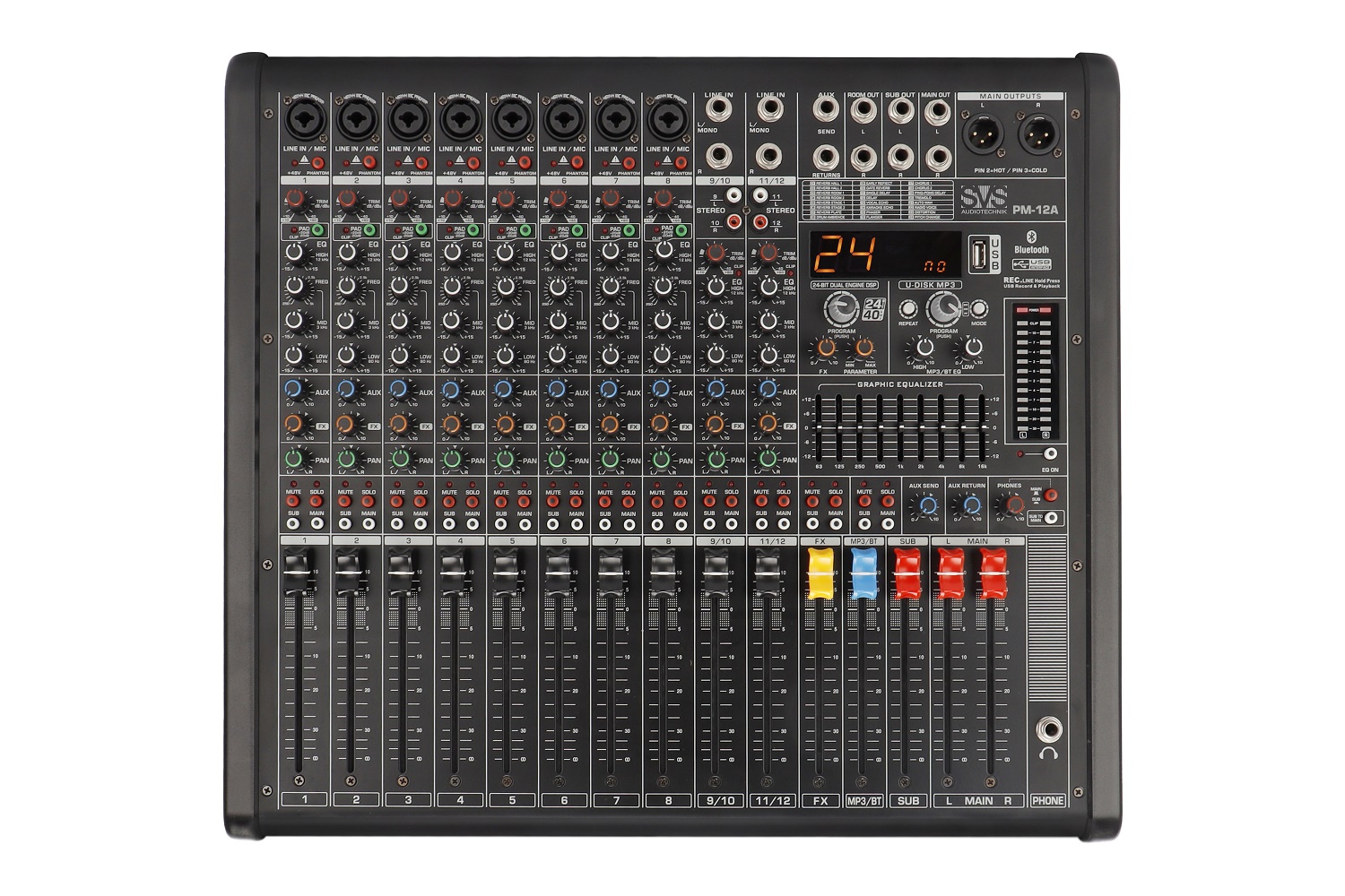 SVS Audiotechnik mixers PM-12A Активный аналоговый микшерный пульт, 12-канальный в Бронницах